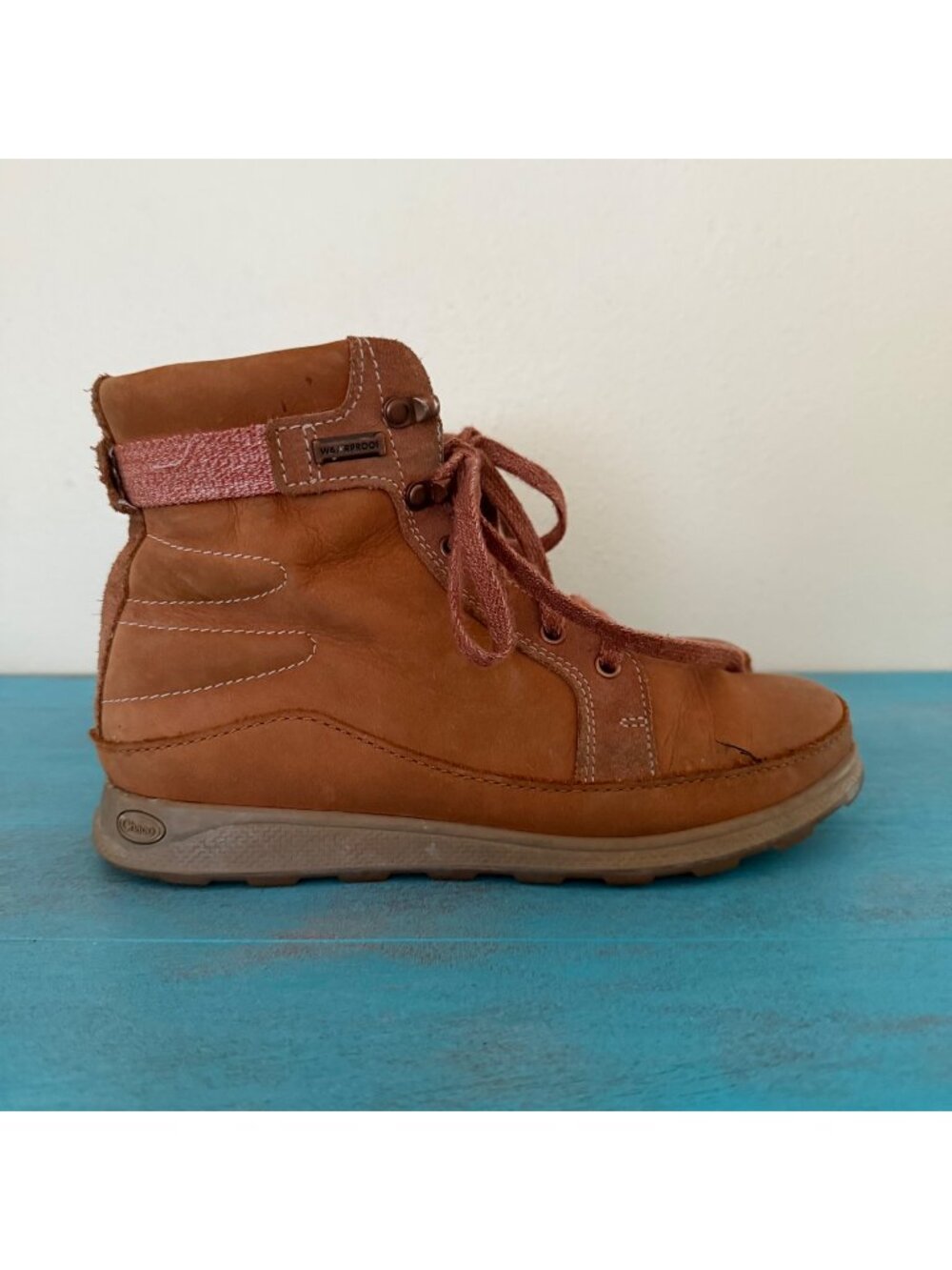 Chaco Sierra Women's Adobe  Waterproof Boots Brown Lace Up Sz &